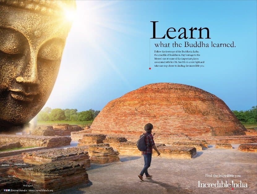 Footsteps of Buddha campaign creative
